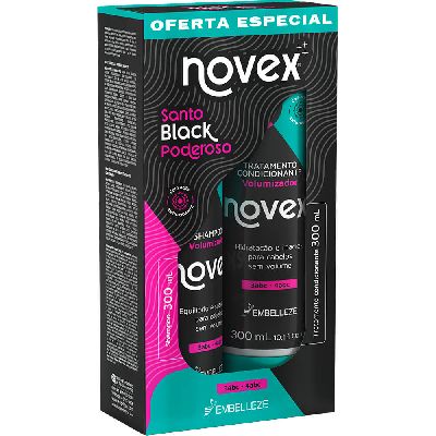 KIT 300ML SANTO BLACK SH+TRAT