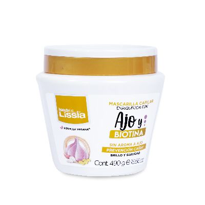LISSIA MASCARILLA 260 GR AJO Y BIOTINA